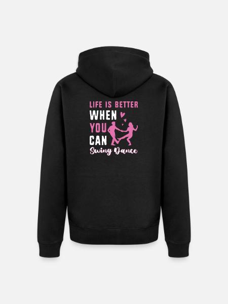 Swing Swing-Musik - Unisex Premium Bio Zip Hoodie - Schwarz