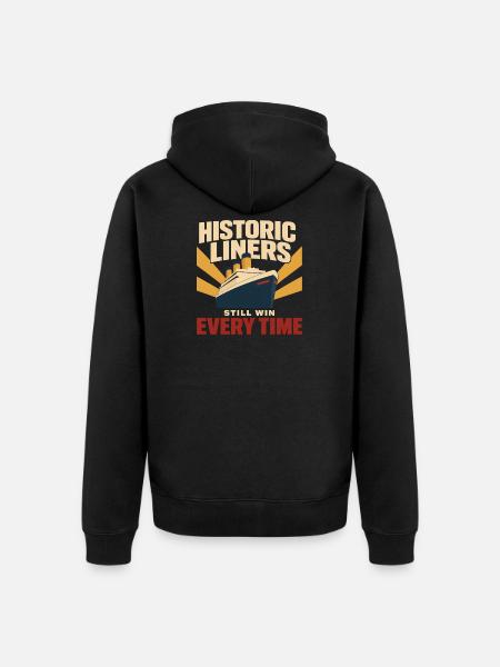 Ozeandampfer Maritime Geschichte Historisches - Unisex Premium Bio Zip Hoodie - Schwarz