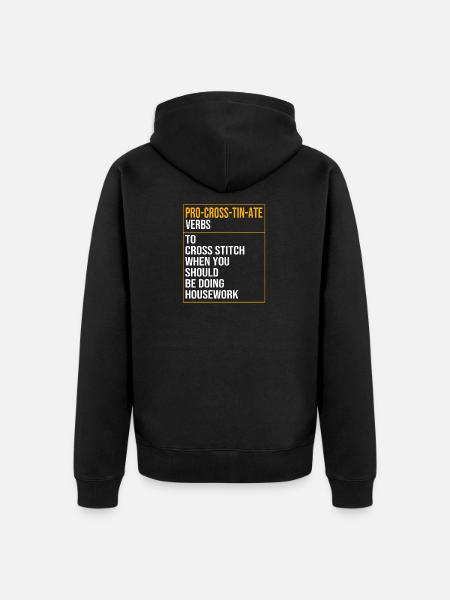 Kreuzstich - Unisex Premium Bio Zip Hoodie - Schwarz