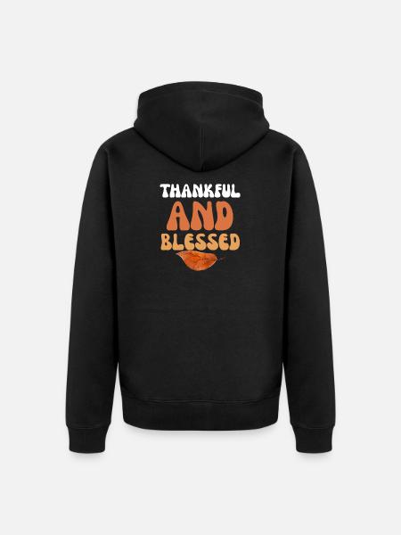 Dankbares Herbst-Herbst-Thanksgiving-Geschenk - Unisex Premium Bio Zip Hoodie - Schwarz