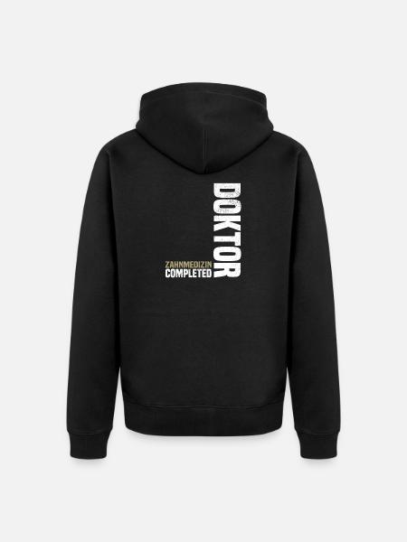 Doktor Zahnmedizin - Unisex Premium Bio Zip Hoodie - Schwarz