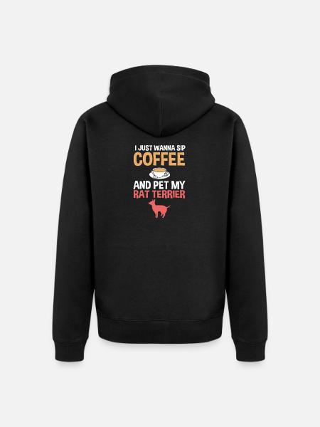 Rat Terrier - Unisex Premium Bio Zip Hoodie - Schwarz