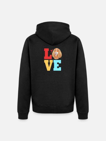 Cocker Spaniel - Unisex Premium Bio Zip Hoodie - Schwarz