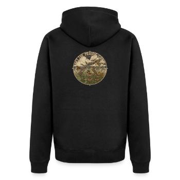 Let The Prairie Grow Native Prairie - Unisex Premium Bio Zip Hoodie - Schwarz - Hinten - Nico (187cm)