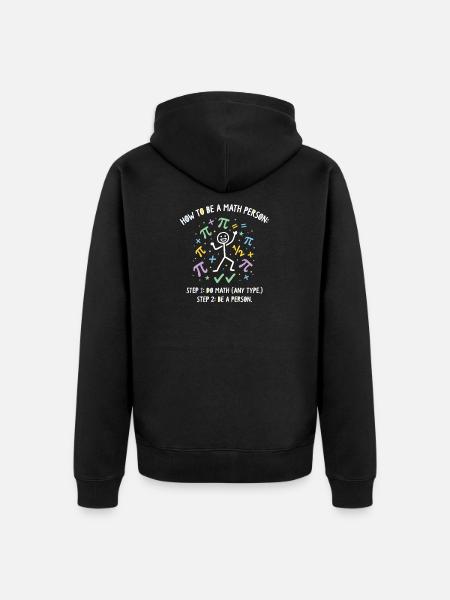 Wie man ein Mathe-Mensch wird - Unisex Premium Bio Zip Hoodie - Schwarz
