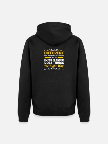 Event Planer - Unisex Premium Bio Zip Hoodie - Schwarz