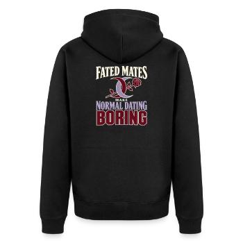 Paranormale Liebesgeschichte Übernatürliche - Unisex Premium Bio Zip Hoodie - Schwarz - Hinten - Nico (187cm)