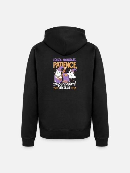 Para Normal Activities Sped-lehrer - Unisex Premium Bio Zip Hoodie - Schwarz