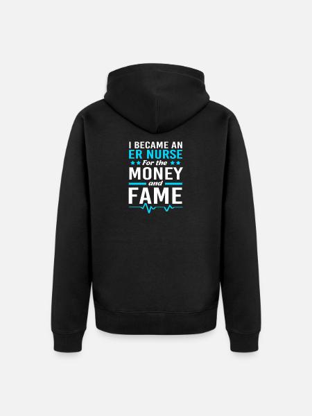 Notfall Krankenschwester - Unisex Premium Bio Zip Hoodie - Schwarz