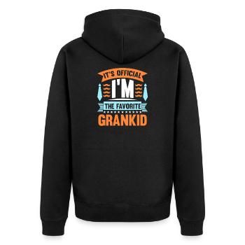 Grandfather Papaw Pop Gramps Granddad Grandpa - Unisex Premium Bio Zip Hoodie - Schwarz - Hinten - Nico (187cm)