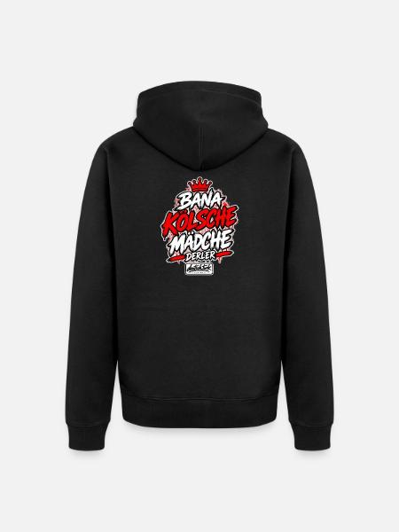 Bana Kölsche Mädche derler – Köln - Unisex Premium Bio Zip Hoodie - Schwarz