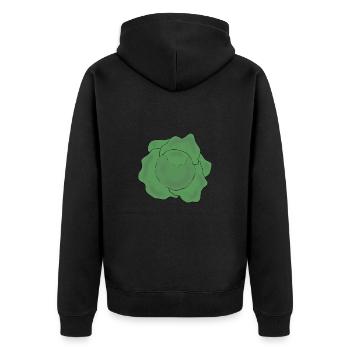 Salat Gemüse Kostüm Fasching Karneval Partnershirt - Unisex Premium Bio Zip Hoodie - Schwarz - Hinten - Nico (187cm)