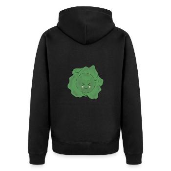Salat Gemüse Kostüm Fasching Karneval Partnershirt - Unisex Premium Bio Zip Hoodie - Schwarz - Hinten - Nico (187cm)