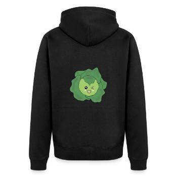 Salat Gemüse Kostüm Fasching Karneval Partnershirt - Unisex Premium Bio Zip Hoodie - Schwarz - Hinten - Nico (187cm)