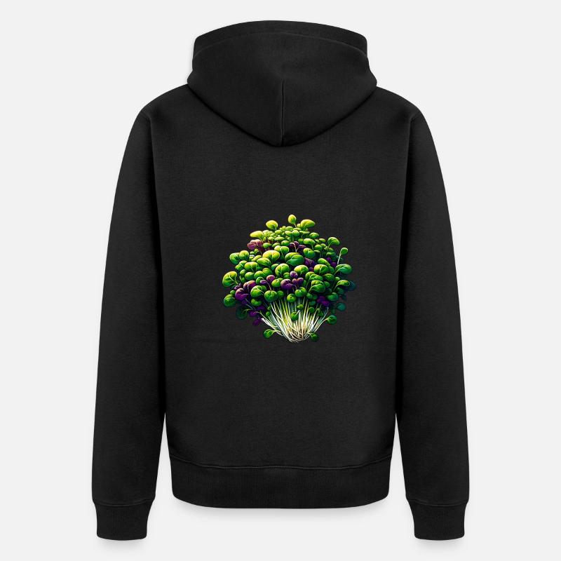 Micro-pousses Agriculture Vegan Sprouts - Veste à capuche bio Premium Unisexe - noir