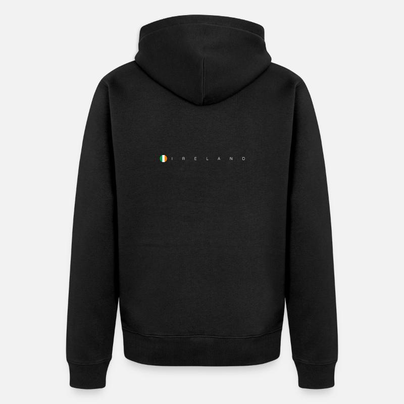 Flagge Irlands - Unisex Premium Bio Zip Hoodie - Schwarz