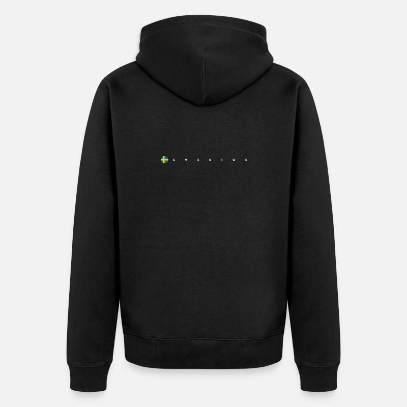 Drapeau de la Sverige - Veste à capuche bio Premium Unisexe - noir