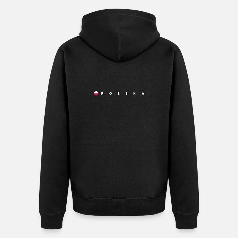 Drapeau de la Polska - Veste à capuche bio Premium Unisexe - noir