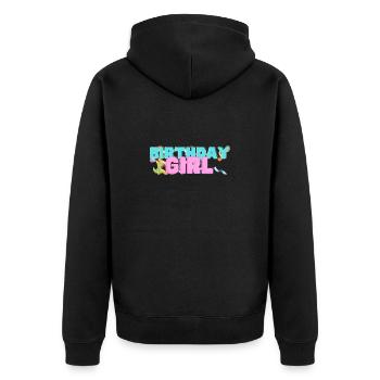 Dinosaure Anniversaire Garçon - Veste à capuche bio Premium Unisexe - noir - Dos - Nico (187cm)