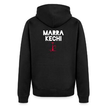 El Marrakechi Souvenir Marrakech - Veste à capuche bio Premium Unisexe - noir - Dos - Nico (187cm)
