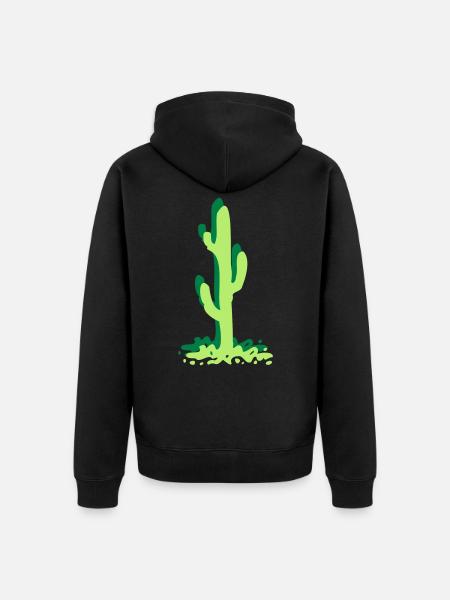 Cactus cactus cacti - Unisex Premium Organic Zip Hoodie - black