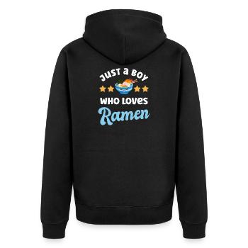 Nouilles Ramen - Veste à capuche bio Premium Unisexe - noir - Dos - Nico (187cm)