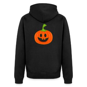 Colored pumpkin Halloween - Unisex Premium Organic Zip Hoodie - black - Back - Nico (187cm)