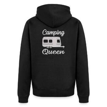 Camping en caravane - Veste à capuche bio Premium Unisexe - noir - Dos - Nico (187cm)