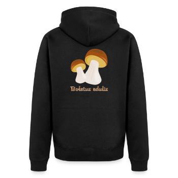 Champignons d’automne - Veste à capuche bio Premium Unisexe - noir - Dos - Nico (187cm)