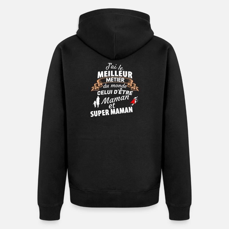 Fierté Maman Super Héros - Veste à capuche bio Premium Unisexe - noir