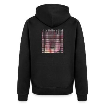 Letter D, name, the letter D - Unisex Premium Organic Zip Hoodie - black - Back - Nico (187cm)