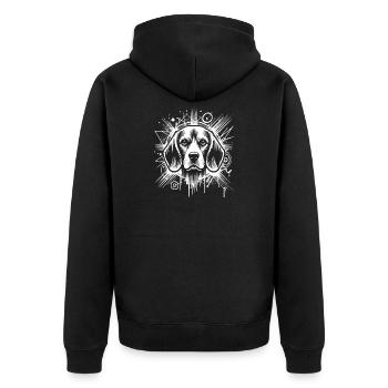 Mignon Beagle dans le style graffiti - Veste à capuche bio Premium Unisexe - noir - Dos - Nico (187cm)
