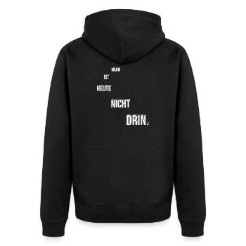 More is not possible today - Unisex Premium Organic Zip Hoodie - black - Back - Nico (187cm)