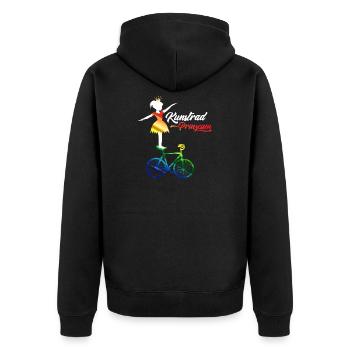 Kunstrad, Kunstradfahren, Hallenradsport - Unisex Premium Bio Zip Hoodie - Schwarz - Hinten - Nico (187cm)