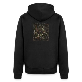 Médecine à base de plantes naturelles - Veste à capuche bio Premium Unisexe - noir - Dos - Nico (187cm)