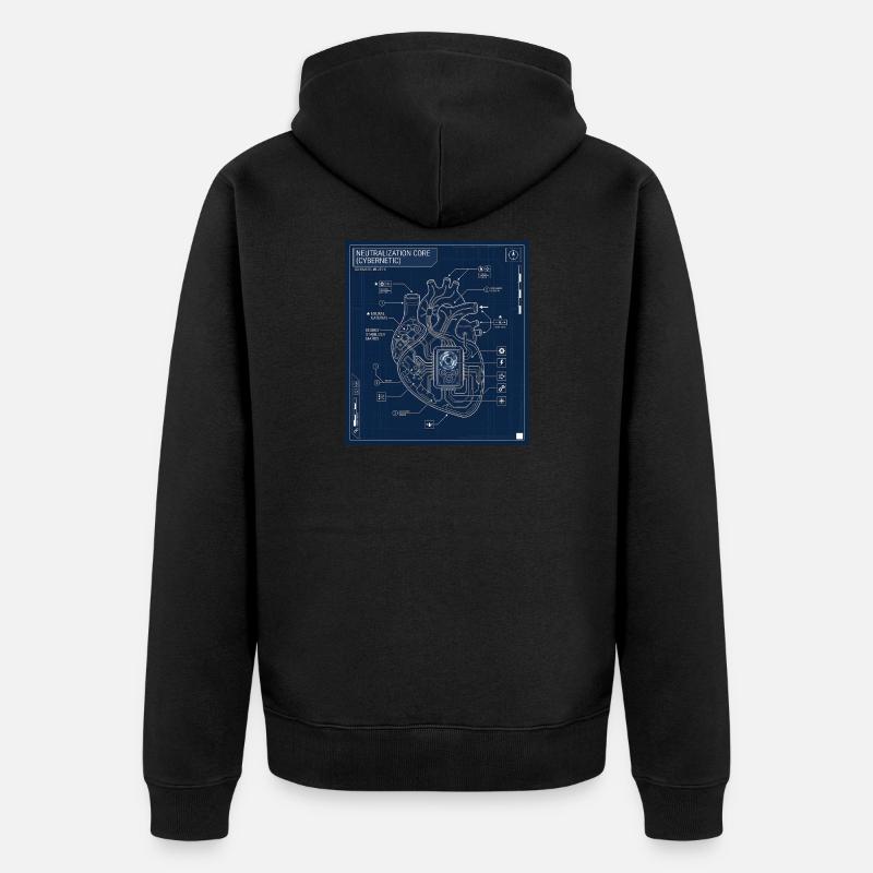 Cybernétique - Veste à capuche bio Premium Unisexe - noir