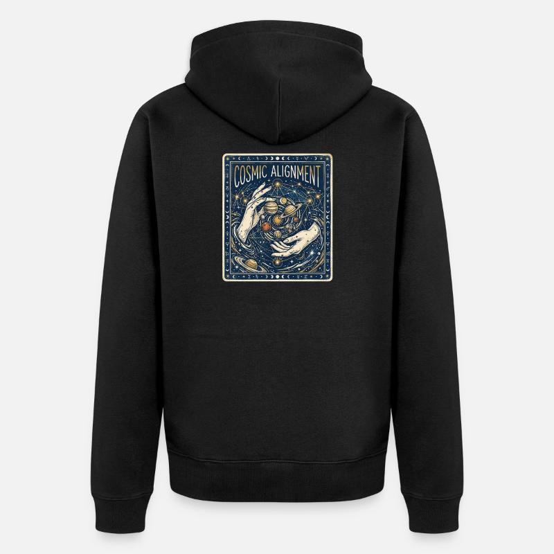 Cosmic Alignment - Unisex Premium Bio Zip Hoodie - Schwarz