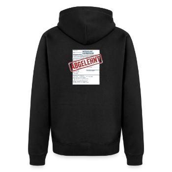 Kaffeepause - Unisex Premium Bio Zip Hoodie - Schwarz - Hinten - Nico (187cm)