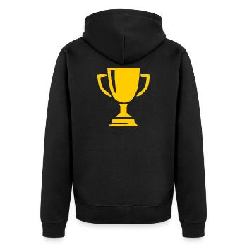 Champion de la victoire en coupe Sportif - Veste à capuche bio Premium Unisexe - noir - Dos - Nico (187cm)