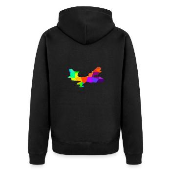 Colorful firefighting aircraft of fire brigade aircraft - Unisex Premium Organic Zip Hoodie - black - Back - Nico (187cm)