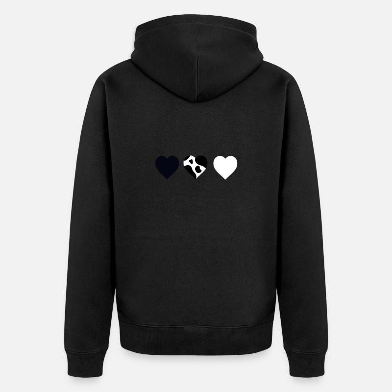 vache vache - Veste à capuche bio Premium Unisexe - noir