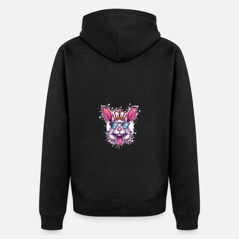 Lapin Drôle - Veste à capuche bio Premium Unisexe - noir