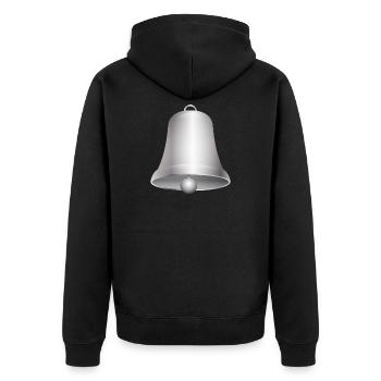 grande cloche d'église ou cloches argentées - Veste à capuche bio Premium Unisexe - noir - Dos - Nico (187cm)