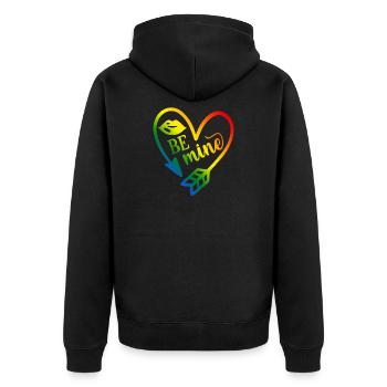 t-shirt de la Saint-Valentin soit le mien Saint-Valentin - Veste à capuche bio Premium Unisexe - noir - Dos - Nico (187cm)