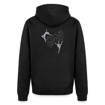Let's Dance - Dancing T-Shirt - Unisex Premium Bio Zip Hoodie - Schwarz - Hinten - Nico (187cm)