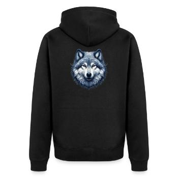 Loup - Veste à capuche bio Premium Unisexe - noir - Dos - Nico (187cm)