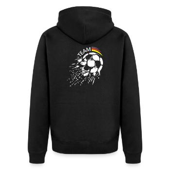 Team Germany Football Ball Explosion Logo icon - Unisex Premium Organic Zip Hoodie - black - Back - Nico (187cm)