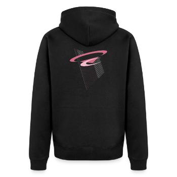 Floating of modernity - Unisex Premium Organic Zip Hoodie - black - Back - Nico (187cm)