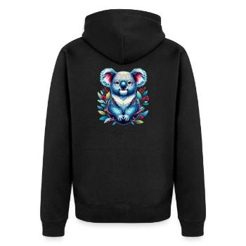Koala - Veste à capuche bio Premium Unisexe - noir - Dos - Nico (187cm)