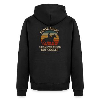 Équitation papa Vintage Design - Veste à capuche bio Premium Unisexe - noir - Dos - Nico (187cm)